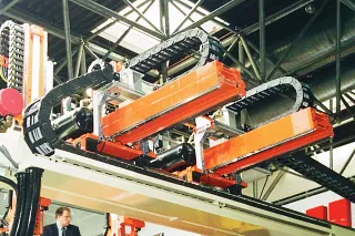 Mounted plastic cable carrier