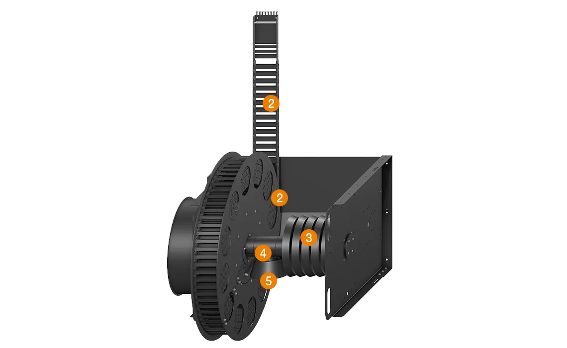 e-spool for stage and theatre use