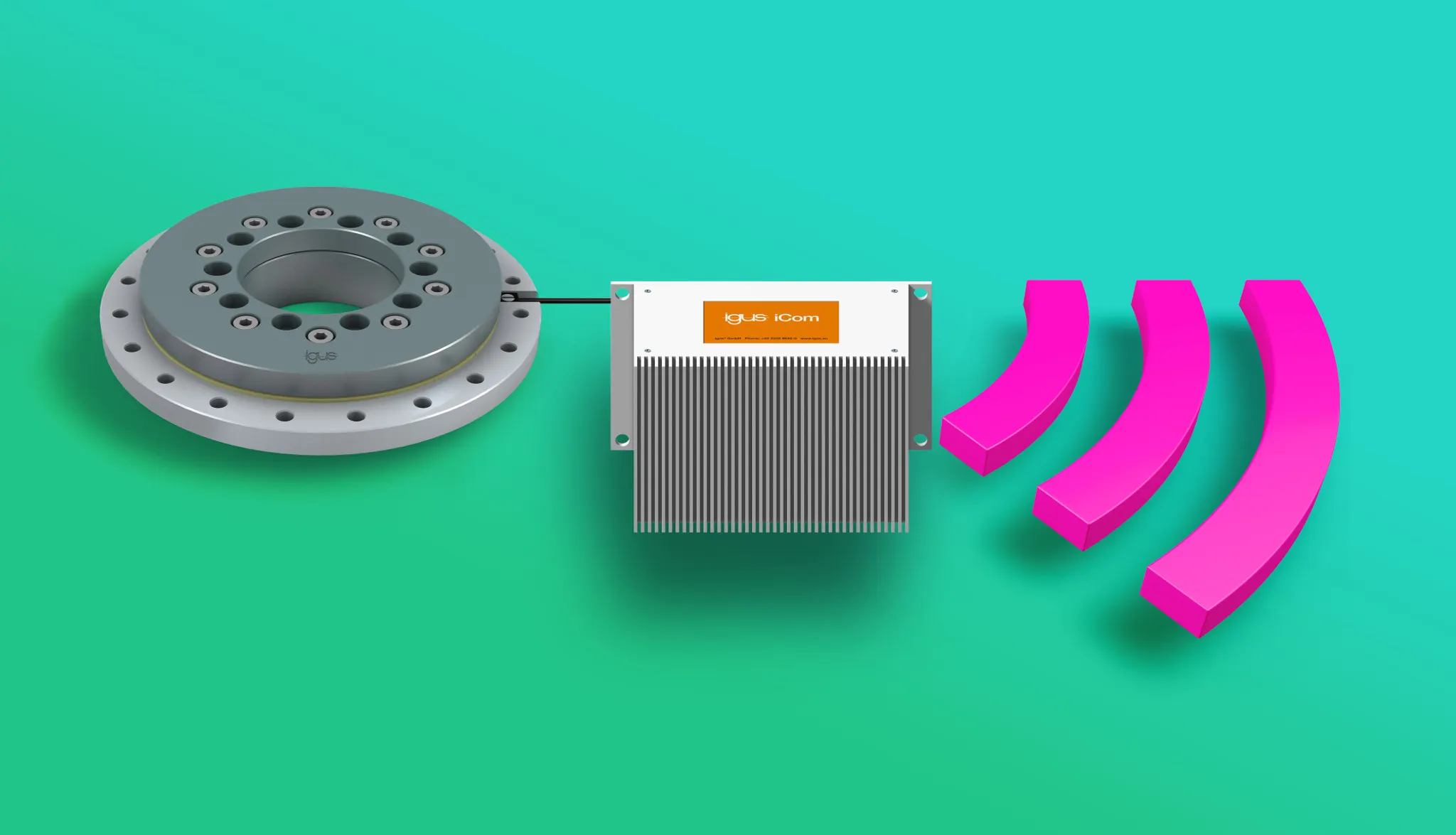 mancal axial giratório inteligente igus PRT