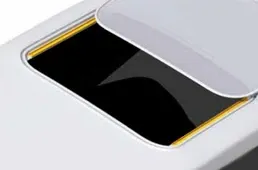 Guía lineal drylin® en la ventana del techo