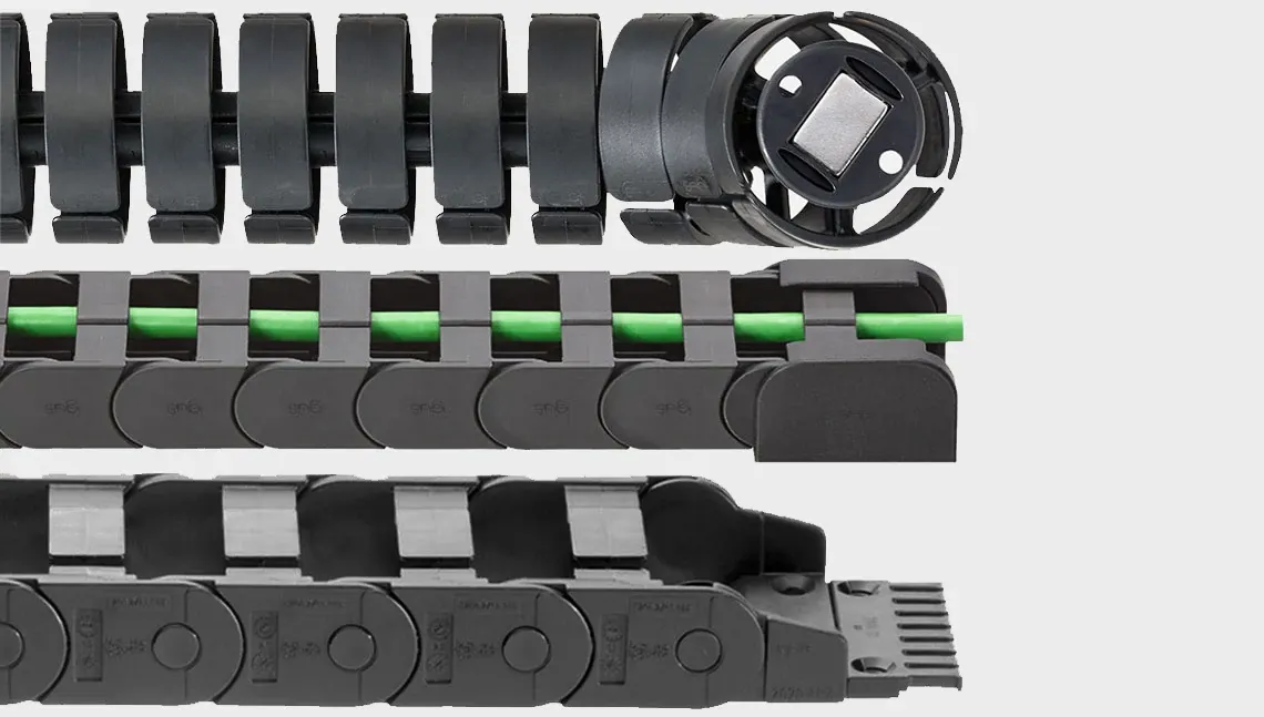 Chaînes porte-câbles pour le bureau