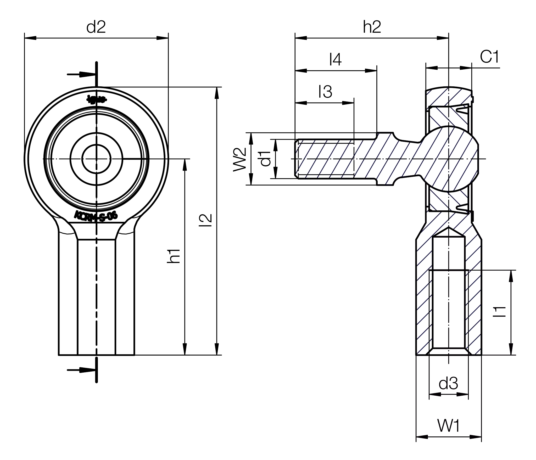 KCLM-ES-06-J-EZ technical drawing