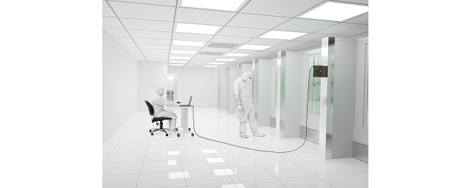 Cables in a cleanroom
