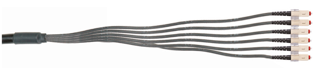 TPE fibre optic cable | 6 fibres, 50/125, connector SC/SC