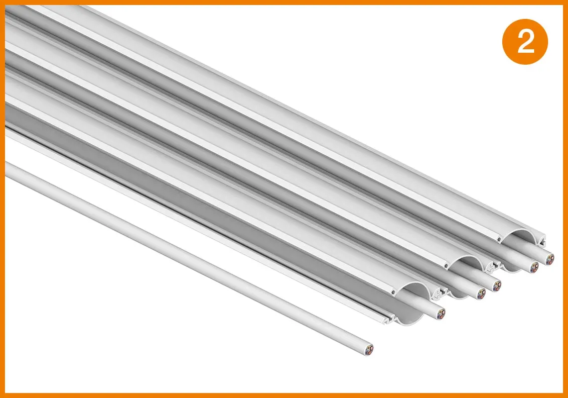 Flaches Kabelführungssystem e-skin® flat