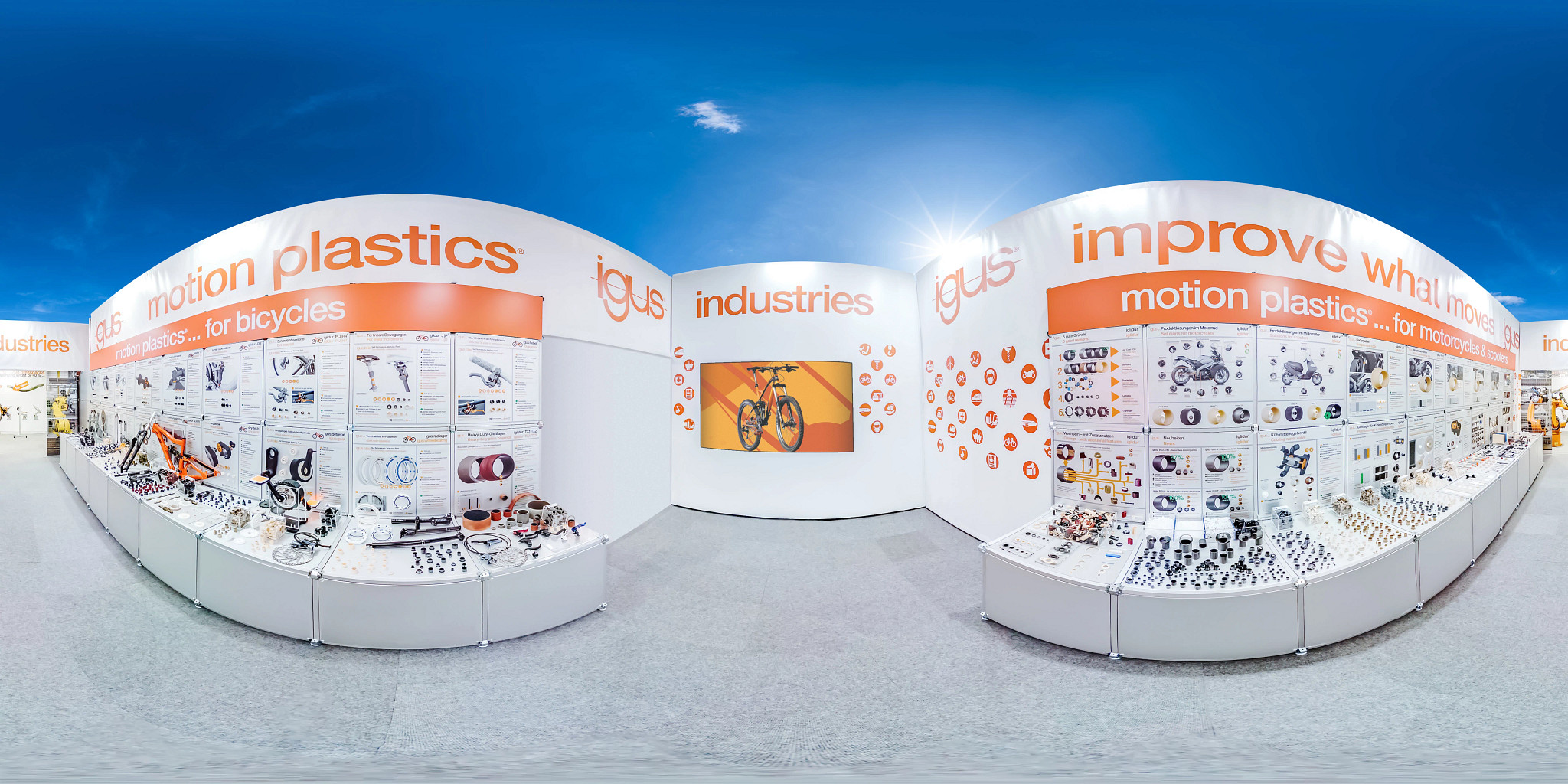 Virtual trade show stand for the bicycle industry