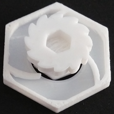 由iglidur I150耐磨列印3D線材製成的3D列印機械發條