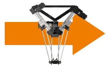 Save with delta robot