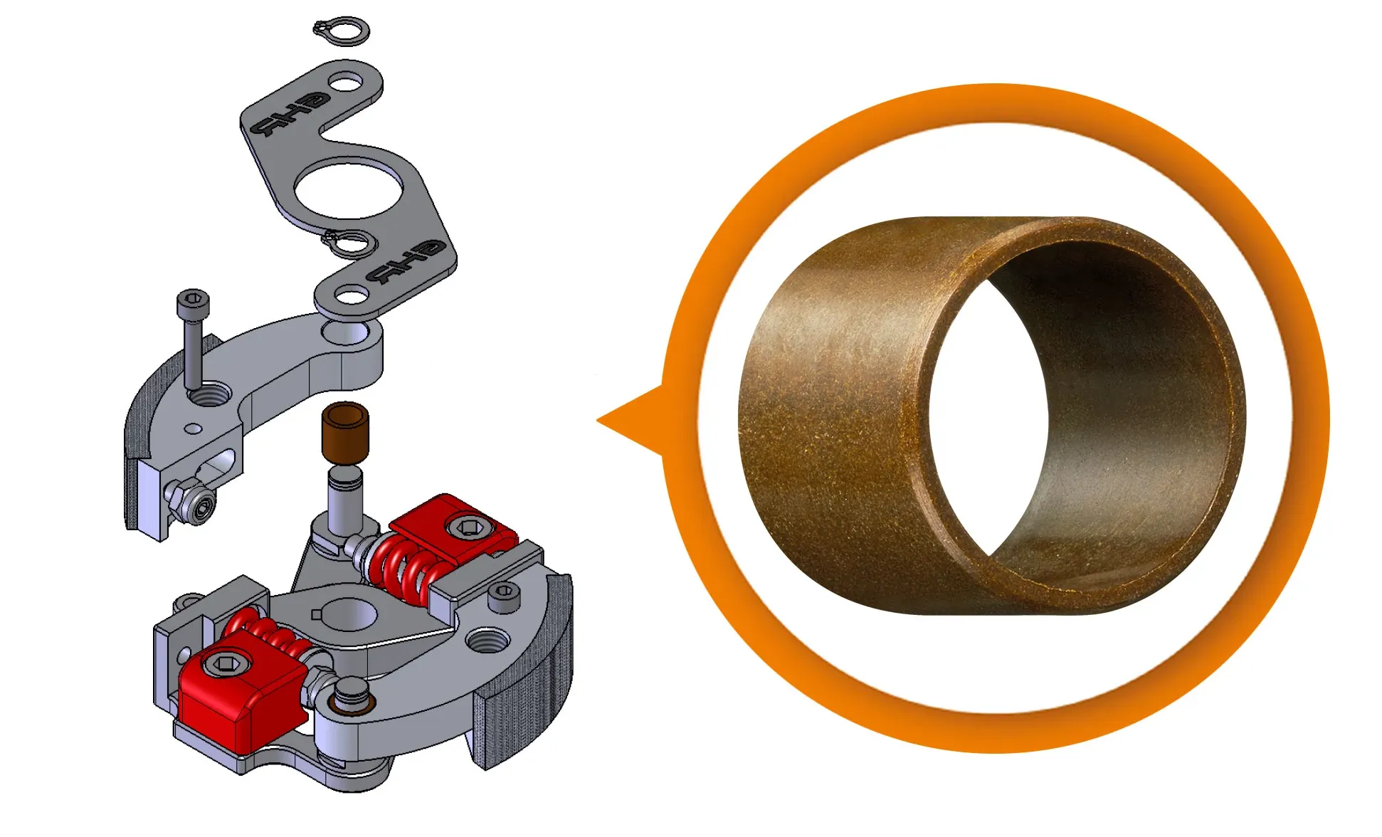 Centrifugal clutch with iglidur® Z plain bearing