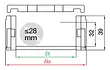 Energiekettenserie R17 | Geschlossenes zipper-Band, im Außenradius aufreißbar | Innenhöhe: 32 mm
