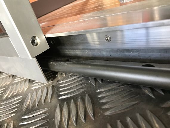 Holiday Boat - Sliding door close-up view