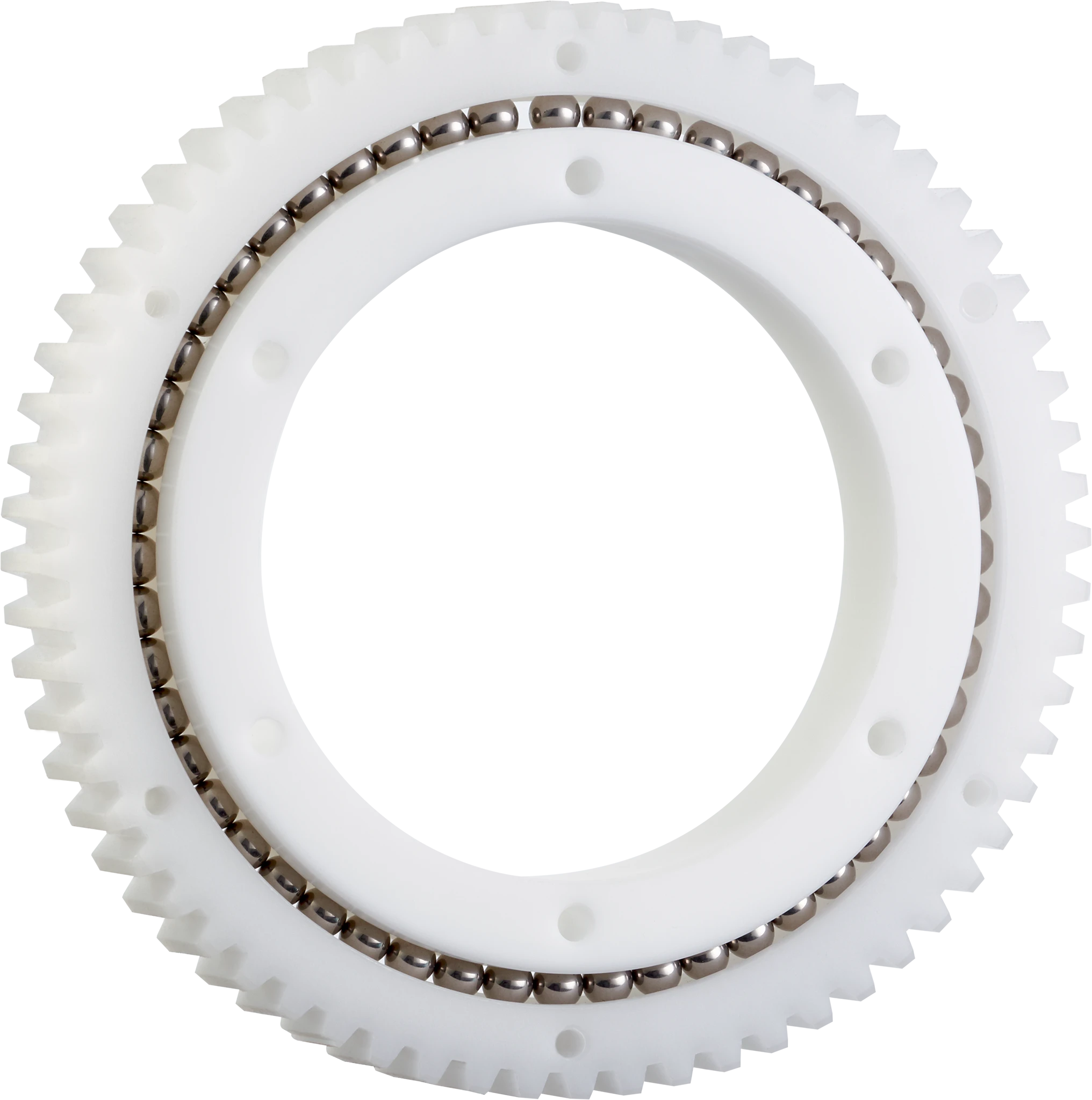 Slewing ring ball bearing with external gearing