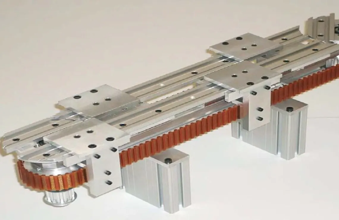 Handling device feed system