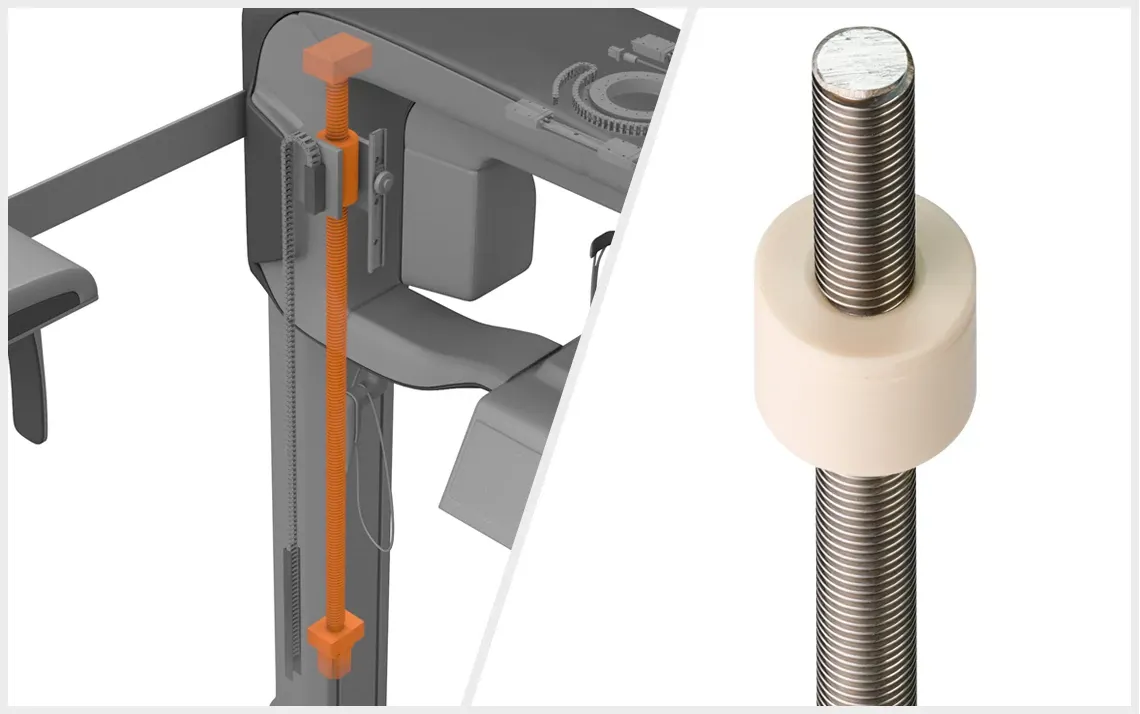 dryspin v nastavení výšky