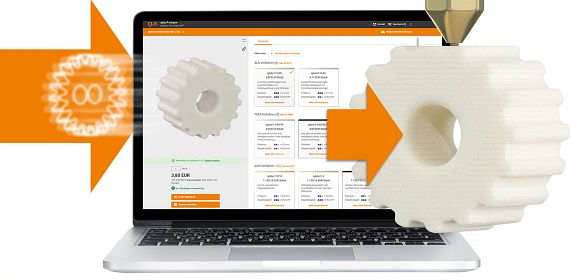 Configurar y hacer un pedido online de discos de correa dentada impresos en 3D