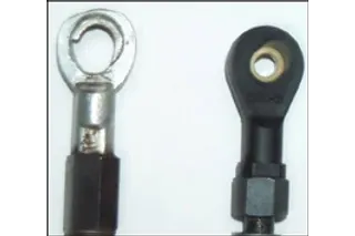 Steel and plastic rod end bearing test