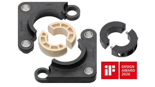 Flange mounted bearing set