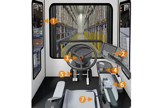 Cabin industrial vehicle with igus® products
