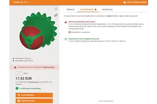 3D printing service wall thickness analyses