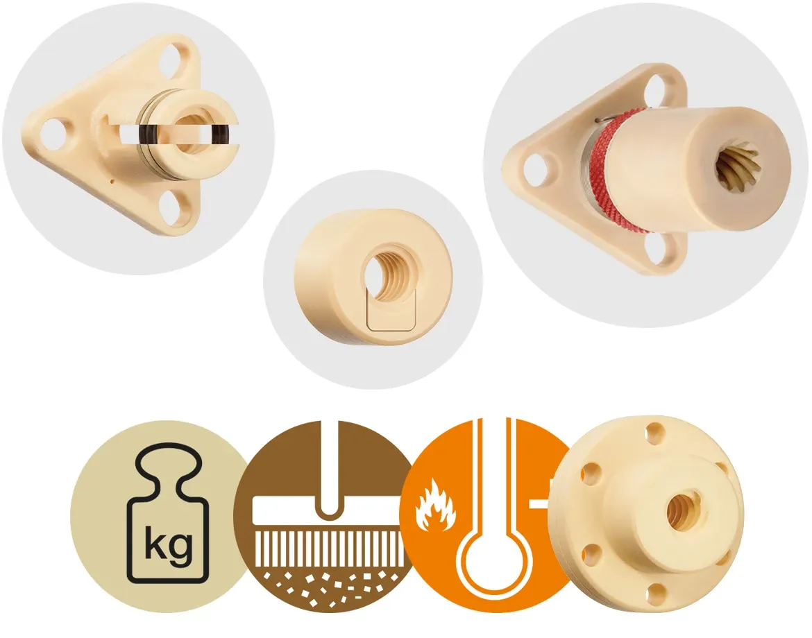 Porcas com folga reduzida