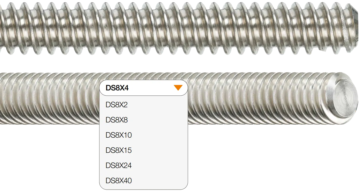 Erweiterung des Rundgewindeprogramms um DS8X4
