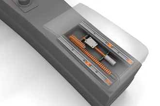 drylin, dryspin dan e-chain di konsol tengah