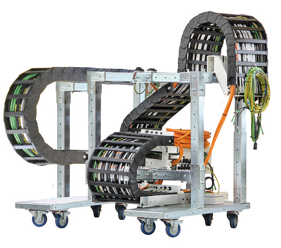 Montagem do sistema e transporte otimizado de uma readychain® numa rack