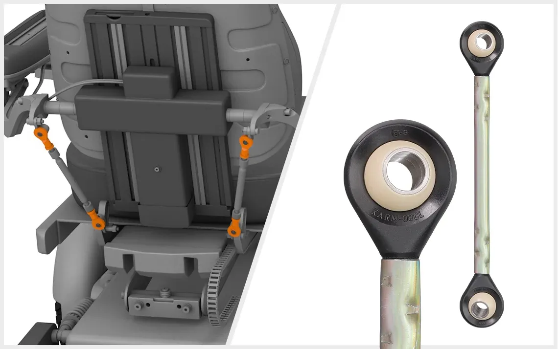 Rugverstelling en dubbele igubal gewrichten