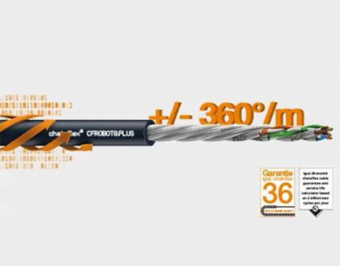 역방향 굽힘 반경 애플리케이션을 위한 chainflex® 케이블