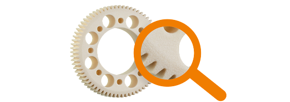 3D-gedrucktes Zahnrad aus Kunststoff