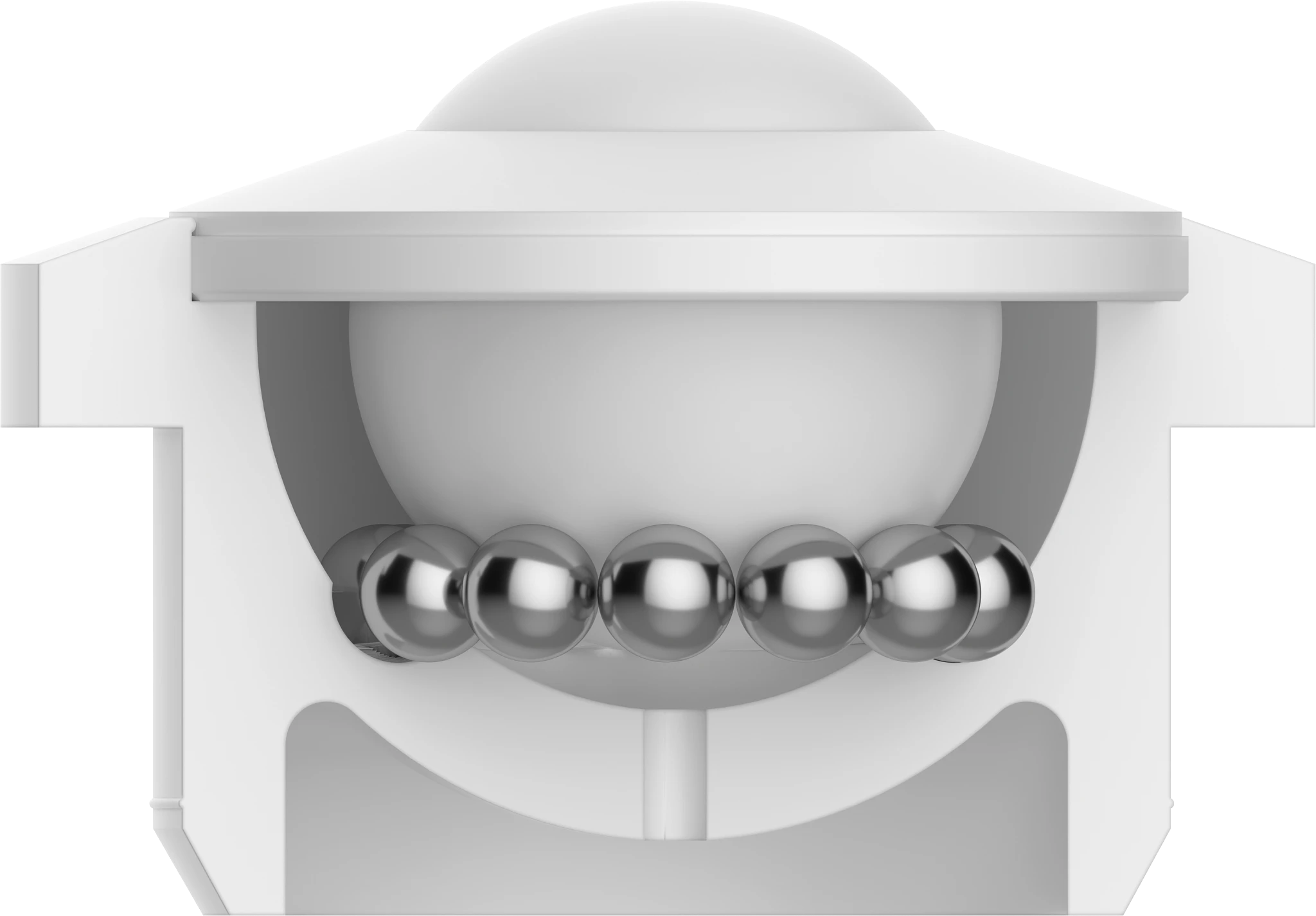 Kogeltransferunit van kunststof met roestvaststalen steunkogels