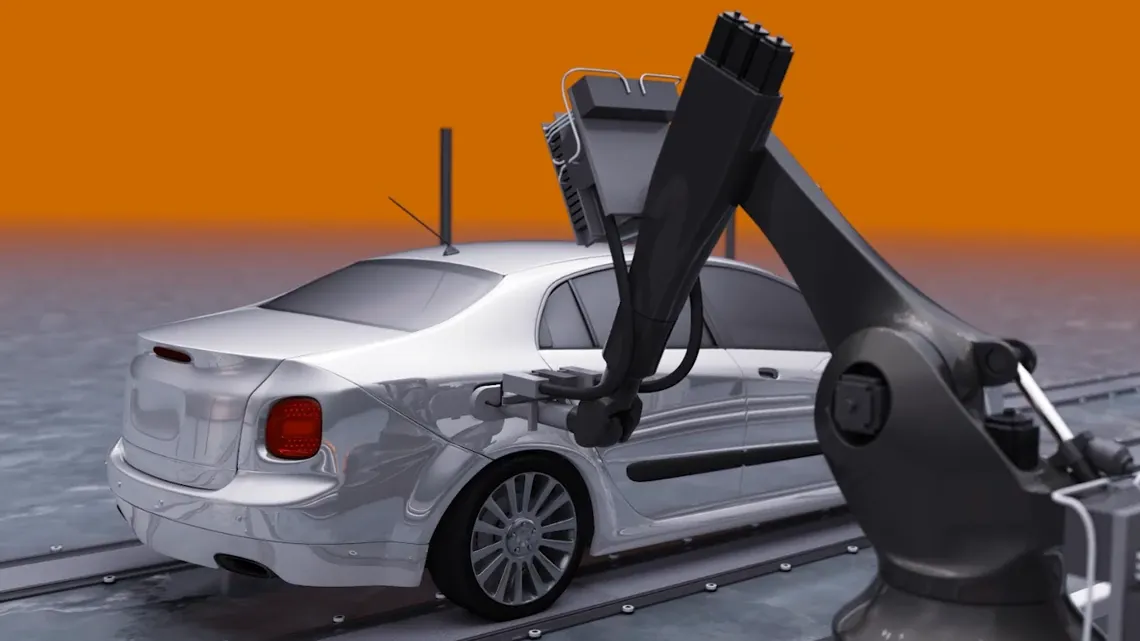 Robot industriel dans l'assemblage de véhicules