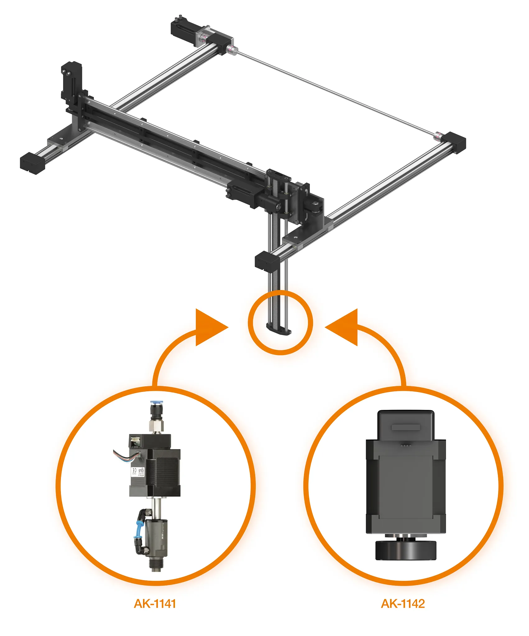 Rotary motor units for linear robots