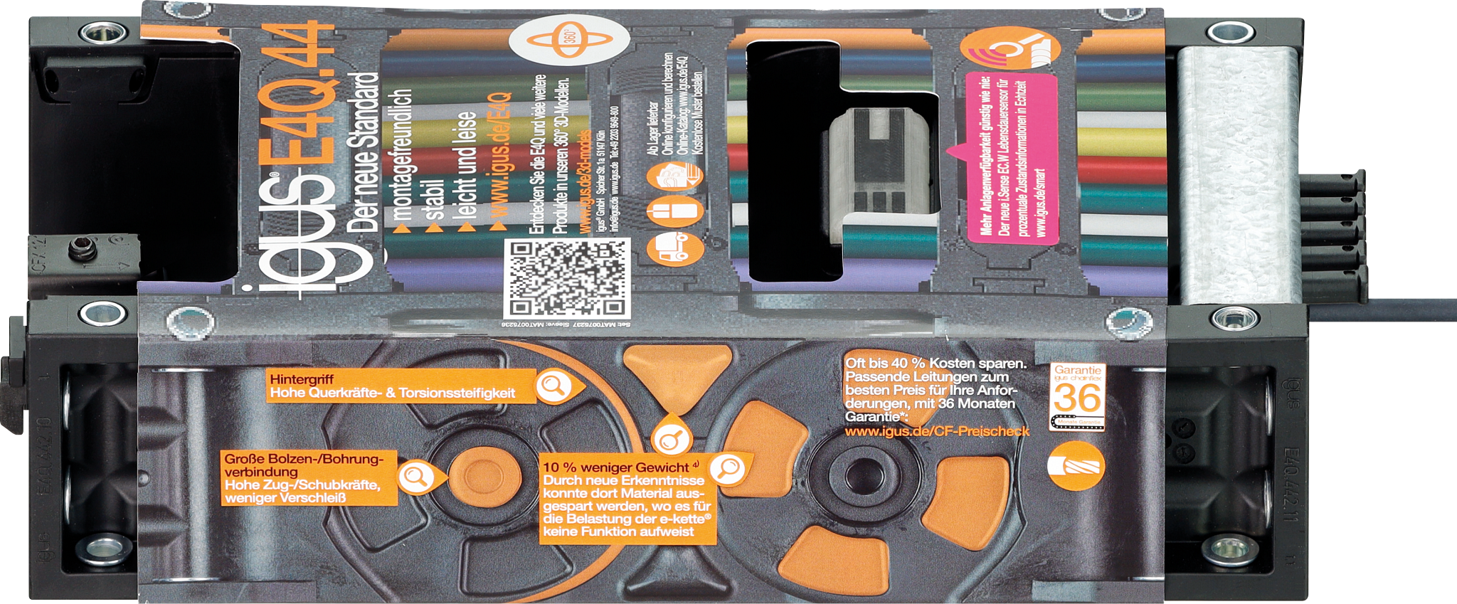 igus E4Q e-chain with smart EC.W sensor