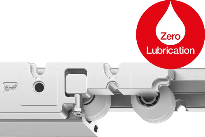 Trockenlaufende Rollenführung