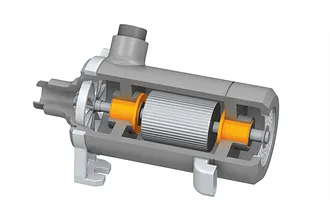 Plain bearings in a cooling water pump