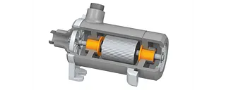 Coolant pump with hydrodynamic plain bearings