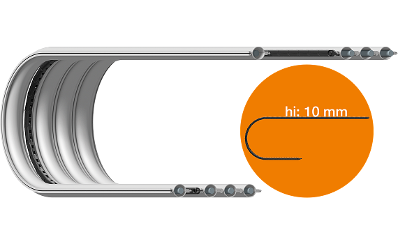 Chaîne de renfort SKF.S.10.125.01.0 pour la e-skin flat