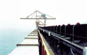 portacables en una grúa de largo recorrido 