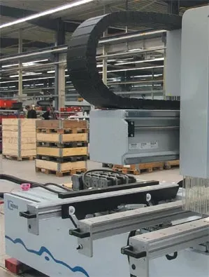 portacables en maquinaria de carpintería