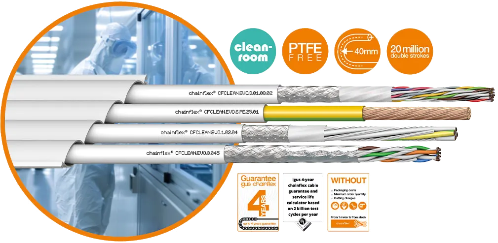 chainflex cables for the cleanroom