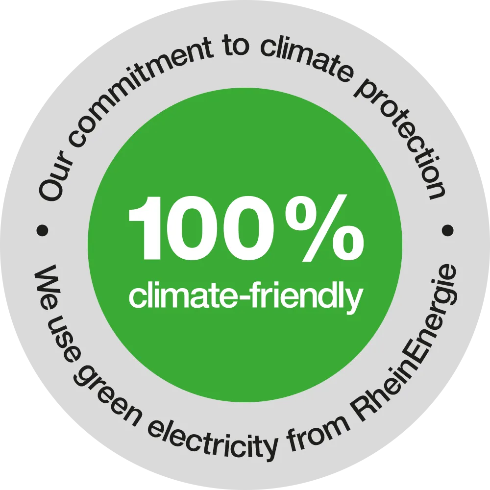 Use of 100% green electricity