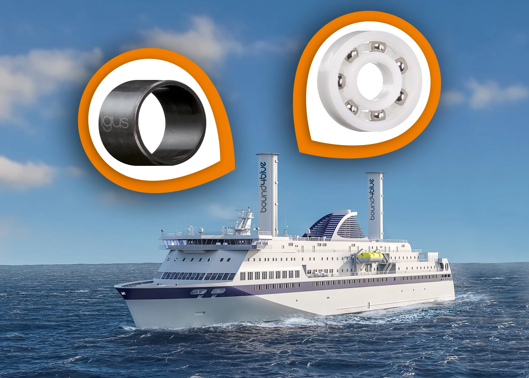 Roulements à billes dans le système de soutien au vent