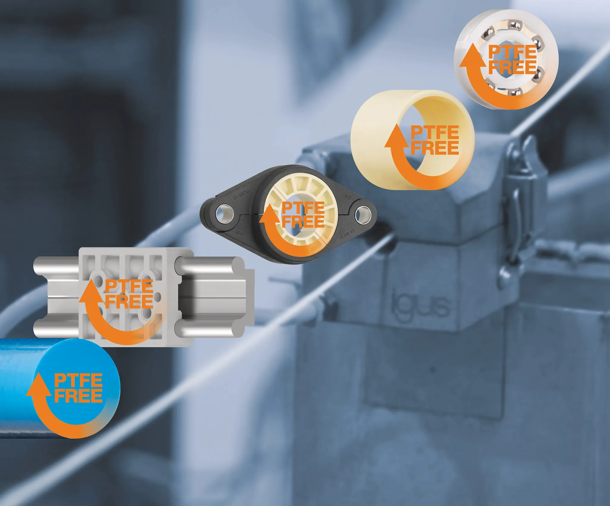 PTFE-freie Werkstoffe für Gleitlager, Linearführungen und 3D-Druck weisen bis zu 50 Prozent geringe Verschleißraten auf