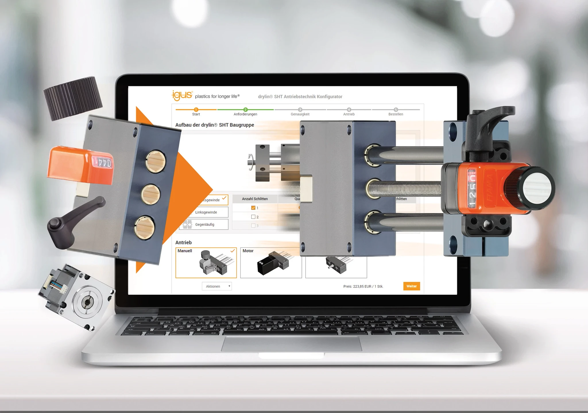 Configurateur de guidages linéaires