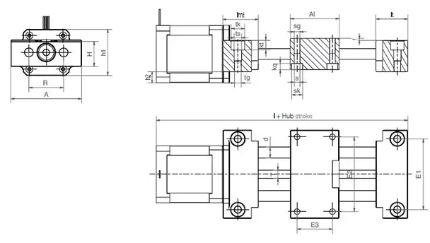 Dimensiones del módulo lineal