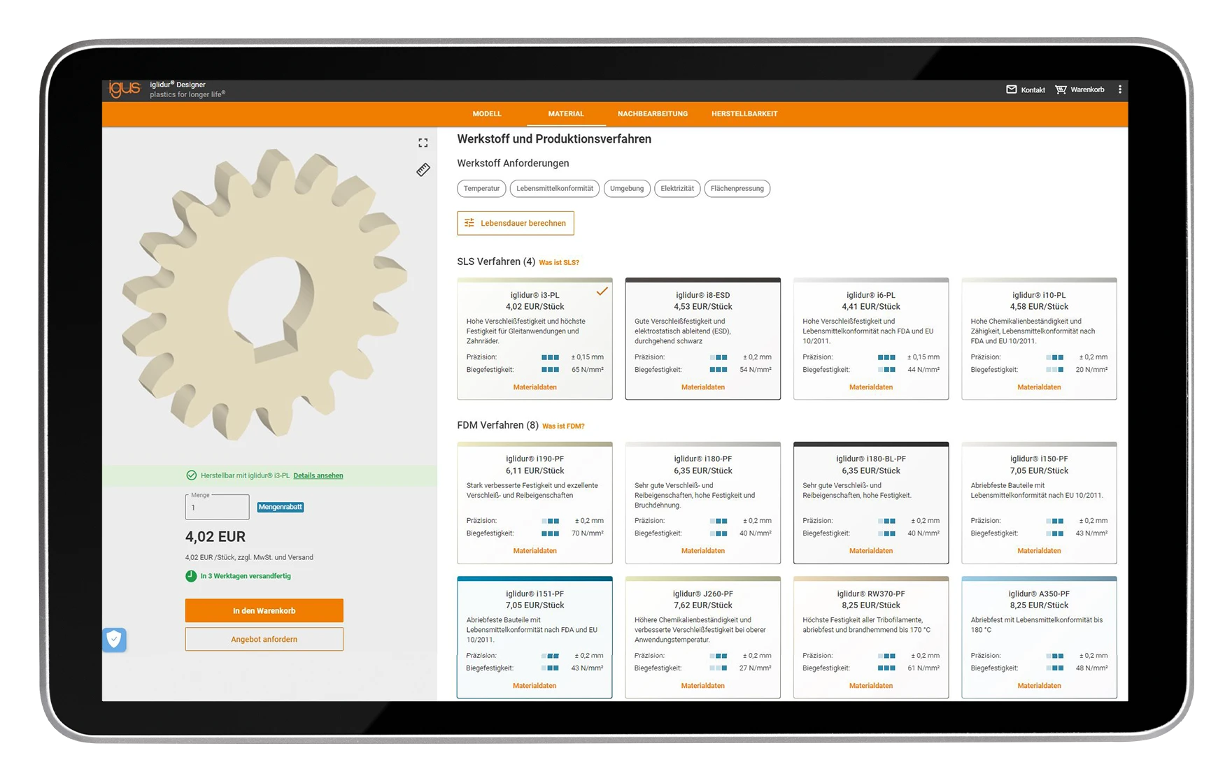 Online 3D printing service