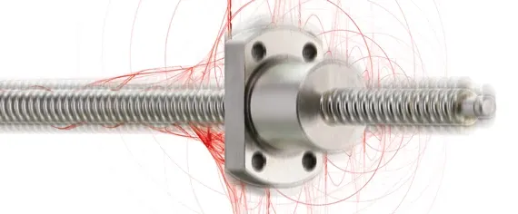 Porca de esfera recirculante vibrando