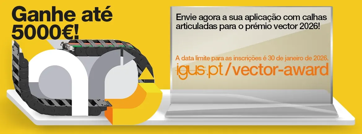 Prémio Vector 2026 para aplicações com calhas articuladas