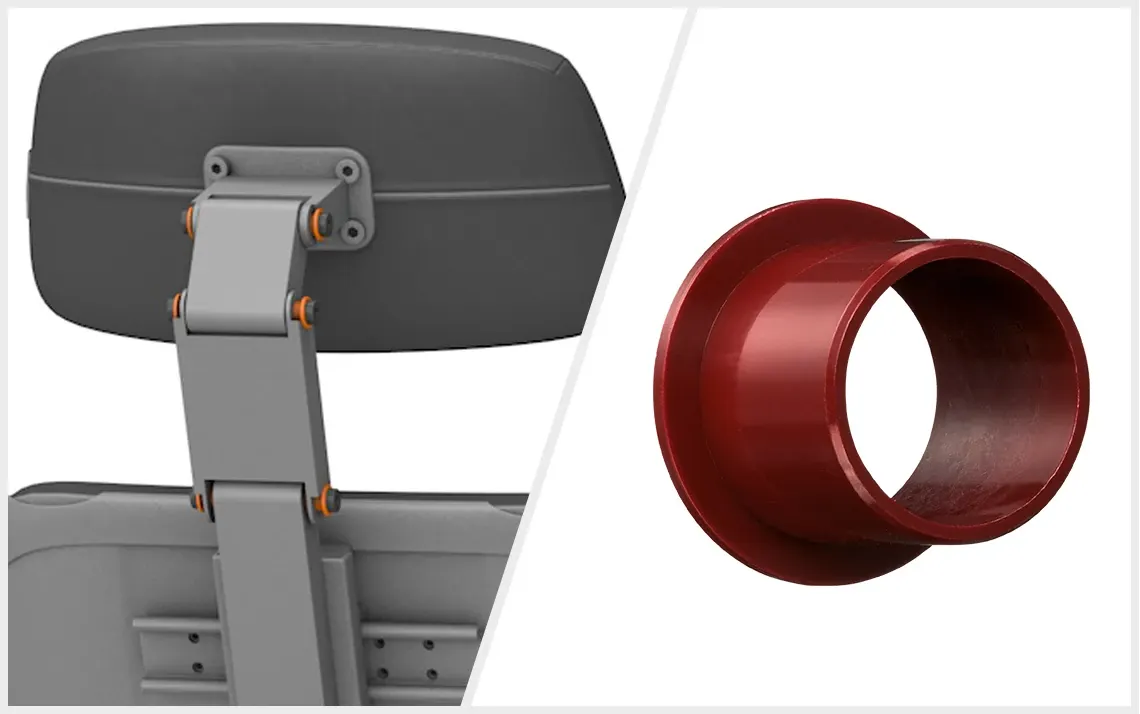 Hoofdsteun en iglidur R glijlagers